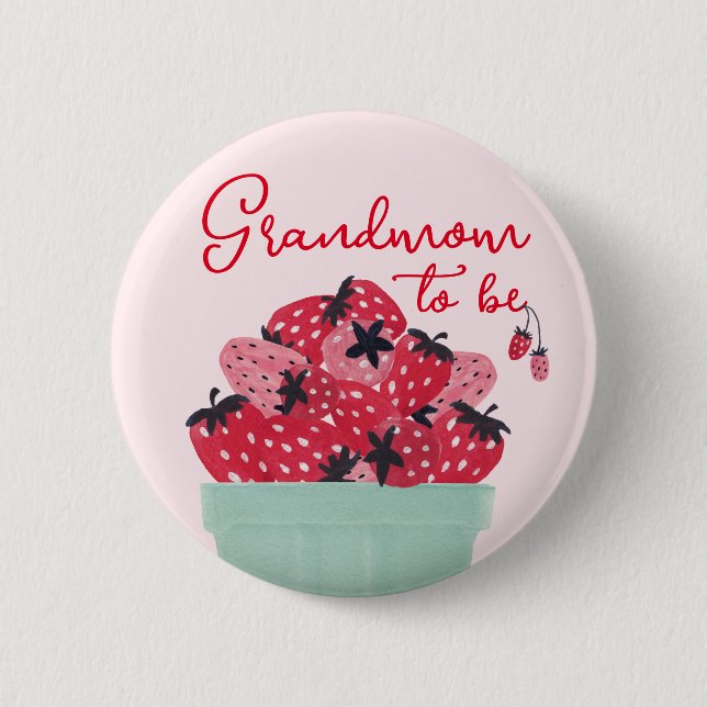 Berry Sweet Baby Showknopf Button (Vorderseite)