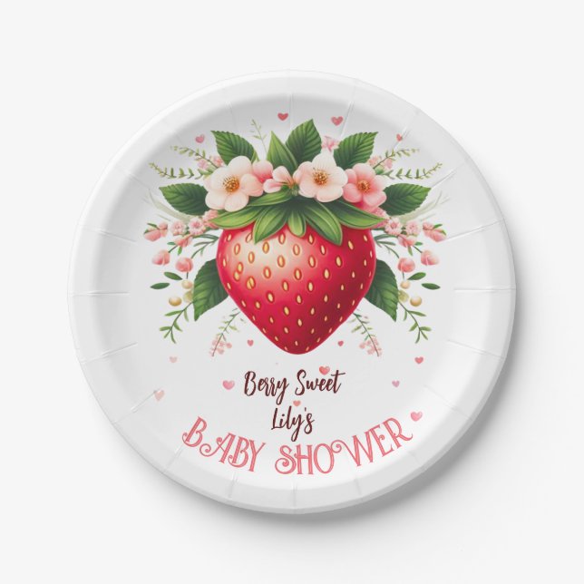 Berry Sweet Baby Showpaper Teller Strawberry (Vorderseite)