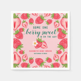 Berry Sweet Baby Strawberry Baby Dusche Custom Serviette