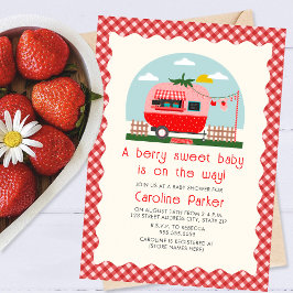 Berry Sweet Baby Strawberry Camper Einladung