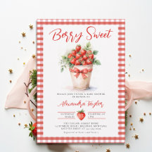 Berry Sweet Berries Art Garten Gingham Babyparty