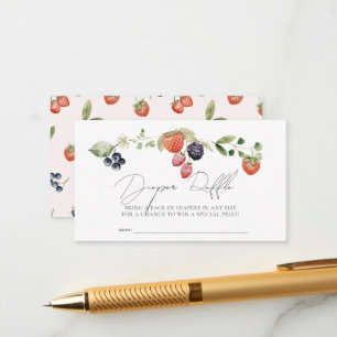 Berry Sweet Berries Baby Diaper Raffle Ticket Begleitkarte