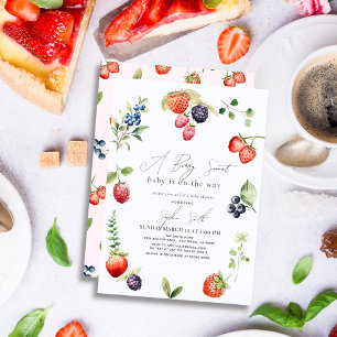 Berry Sweet Berries Girl Baby Dusche Einladung
