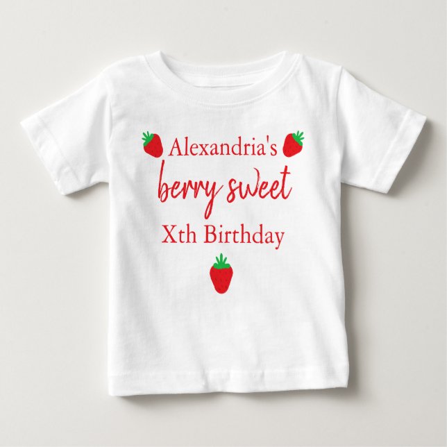 Berry Sweet Birthday Baby T-shirt (Vorderseite)