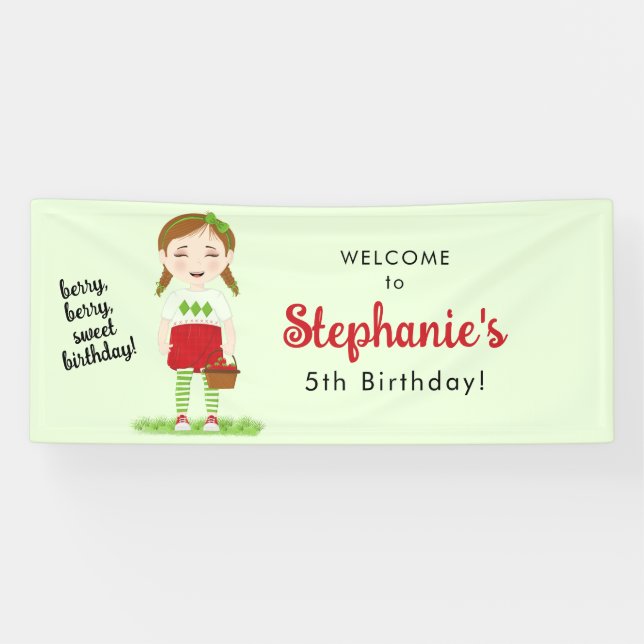 Berry Sweet Birthday Banner (Horizontal)