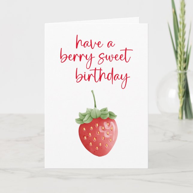Berry Sweet Birthday Card Karte (Vorderseite)