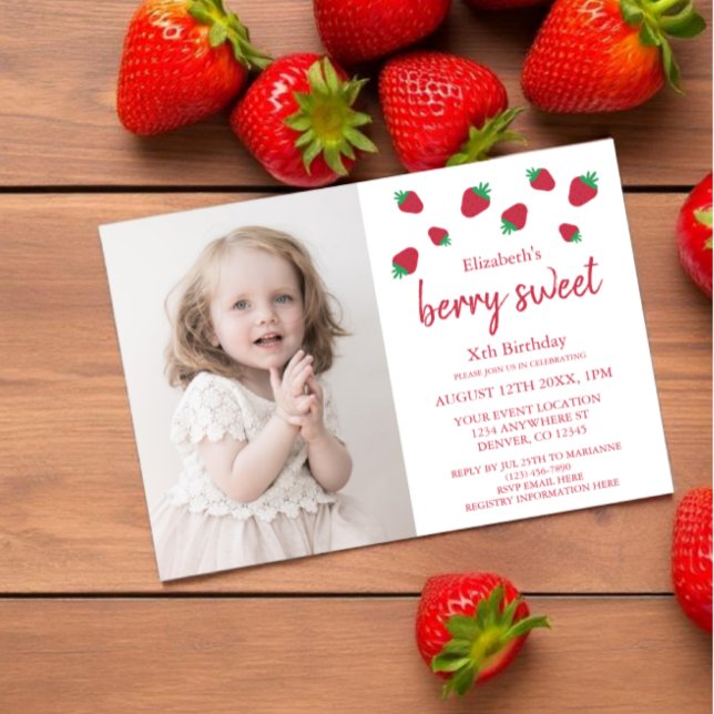 Berry Sweet Birthday Einladung (Von Creator hochgeladen)