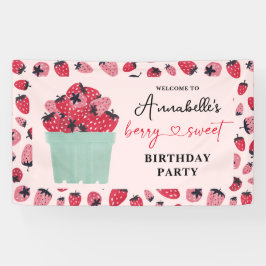 Berry Sweet Birthday Party Strawberry Banner