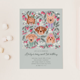 Berry Sweet Birthday Party | Strawberry Dogs Einladung