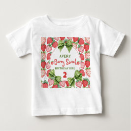 Berry Sweet Birthday Strawberry Party Baby T-shirt