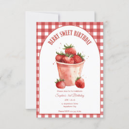 Berry Sweet Birthday Strawberry Party Einladung