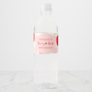 Berry Sweet Birthday Water Flasche Gastgeschenk Wasserflaschenetikett