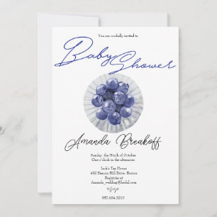 Berry Sweet Blaubeer-Baby-Party Einladung