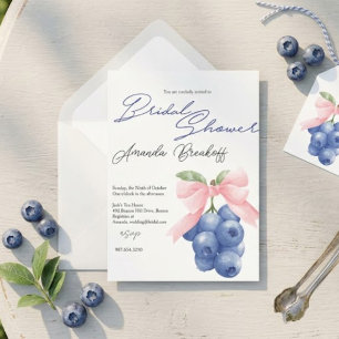 Berry Sweet Blaubeer-Brautabschied Einladung