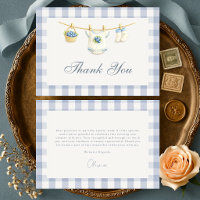 Berry Sweet Blaubeer Gingham Blau Baby Shower