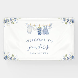Berry Sweet Blue Berry Baby Shower Begrüßungsbanne Banner