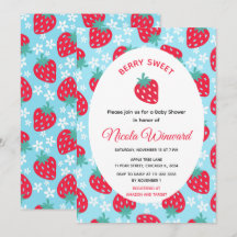 Berry Sweet Blue Erdbeer-Baby-Party