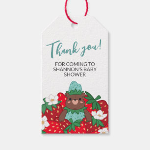 Berry Sweet Blue Strawberry Baby Dusche Vielen Dan Geschenkanhänger