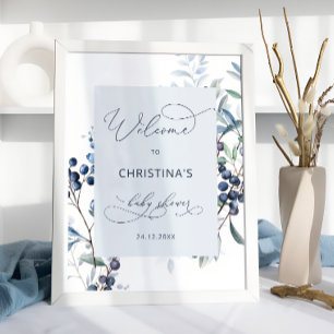 Berry Sweet Blueberry Baby Dusche Willkommenspende Poster