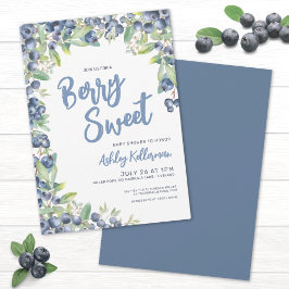 Berry Sweet Blueberry Baby Shower Einladung