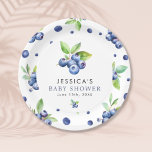 Berry Sweet Blueberry Baby Shower Pappteller<br><div class="desc">Berry Sweet Blueberry Baby Shower Paper Teller. Matching-Elemente verfügbar.</div>