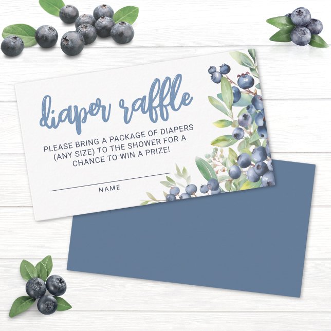 Berry Sweet Blueberry Diaper Raffle Begleitkarte (Berry Sweet Blueberry Diaper Raffle Enclosure Card)