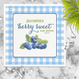 Berry Sweet Blueberry Theme Babydusche Serviette