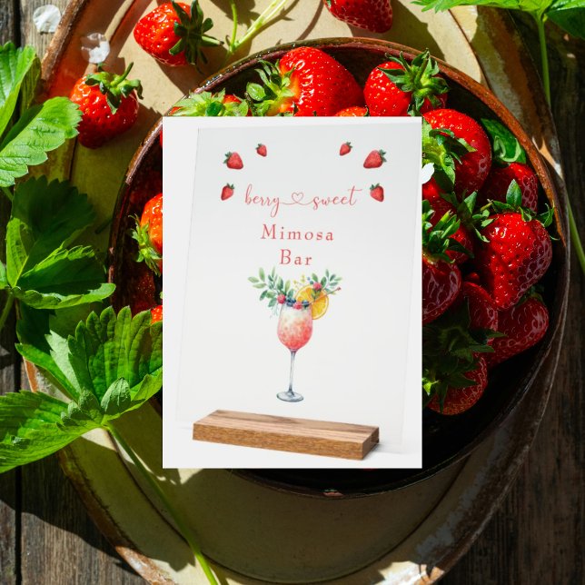 Berry Sweet Blush Acrylic Mimosa Bar Duschzeichen Acrylschild (Von Creator hochgeladen)