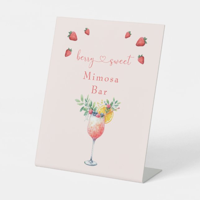 Berry Sweet Blush Mimosa Bar Duschgel Sockelschild (Vorderseite)