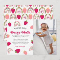 Berry Sweet Boho Rainbow Foto Dankeschön Karte