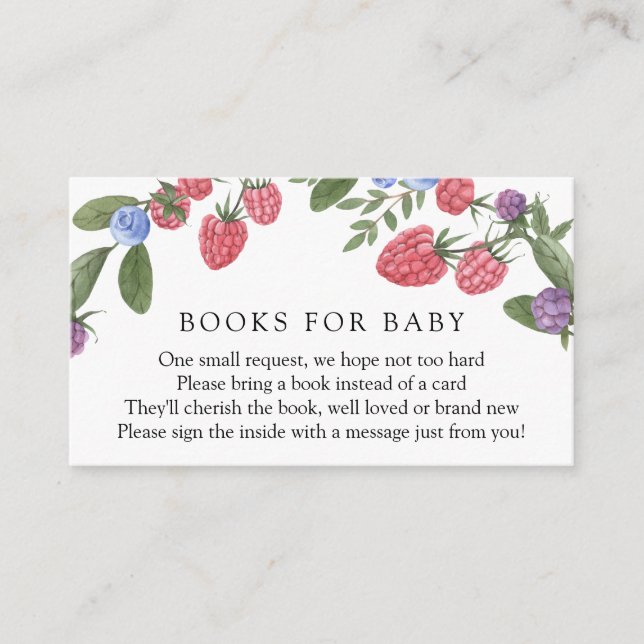 Berry Sweet Books for Baby Enclosure Card Begleitkarte (Vorderseite)