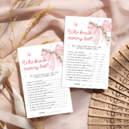 Berry Sweet Bow, der Mommy Baby Shower Game kennt