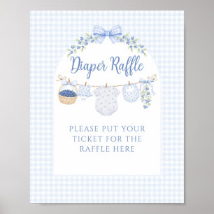 Berry Sweet Boy Blaubeer Baby Shower Windel Poster