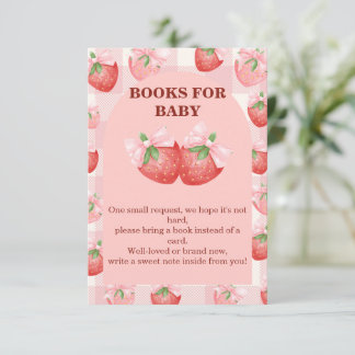 Berry Sweet Bücher für Baby-Anfragekarte Dankeskarte