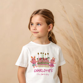 Berry Sweet Bunnies und Cake Kindergeburtstag T-Shirt