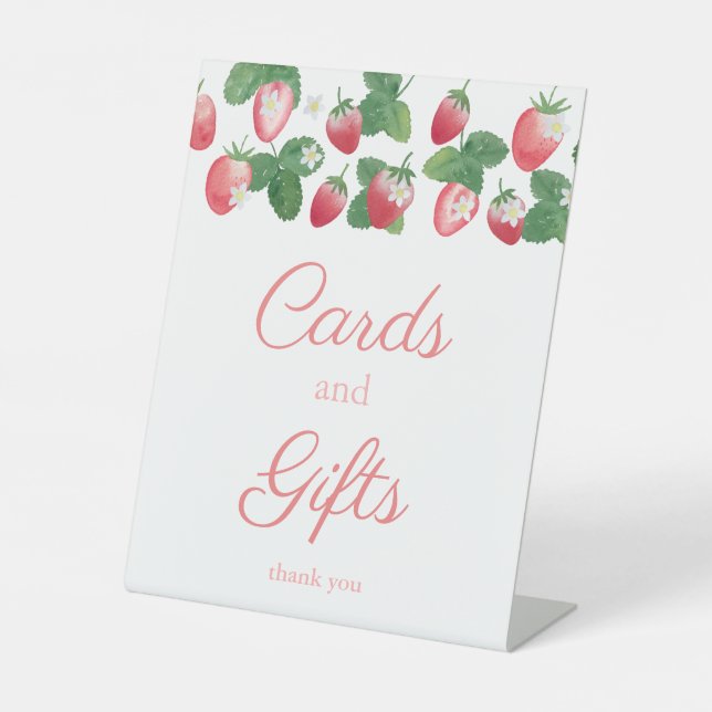 Berry Sweet Cards and Gifts Strawberry Party Sockelschild (Vorderseite)