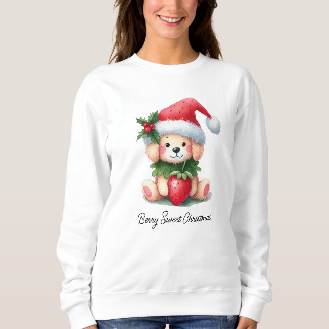 Berry Sweet Christmas Puppy Sweater Sweatshirt (Vorderseite)