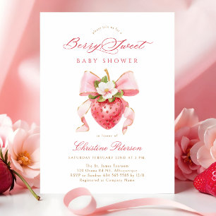 Berry Sweet Coquette Florale Babyparty-Einladung Einladung
