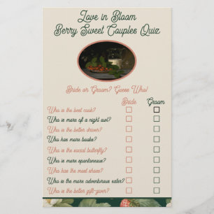 Berry Sweet Couple Quiz Brautparty Game