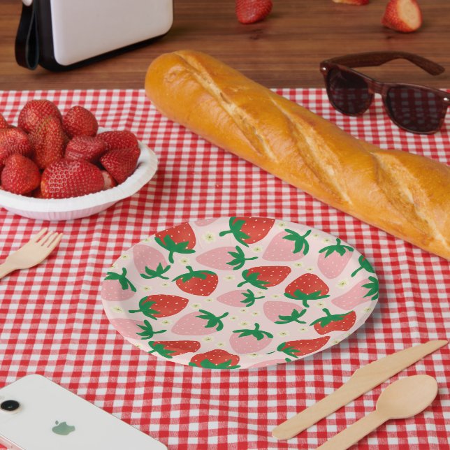Berry Sweet Delights  Sanftes Rosa Pappteller (Picknick)