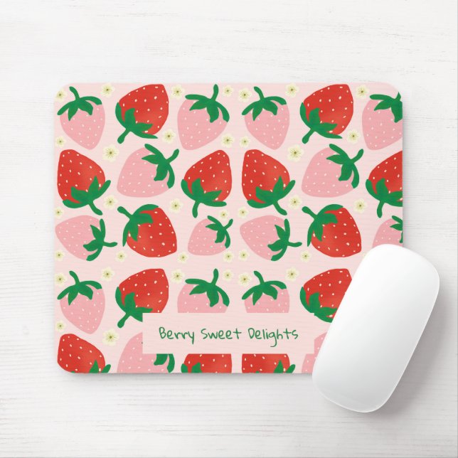 Berry Sweet Delights  Soft Pink Mousepad (Mit Mouse)