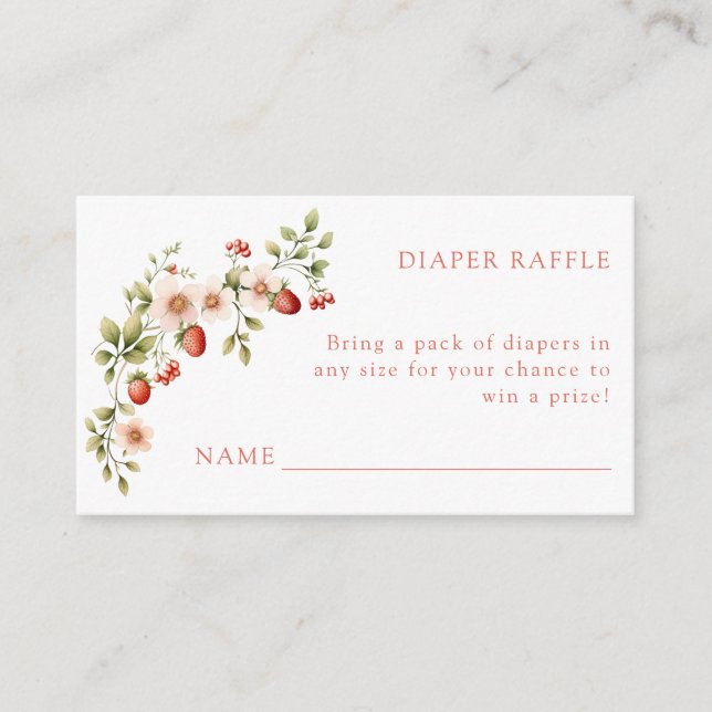 Berry Sweet Diaper Raffelkarte Begleitkarte (Vorderseite)