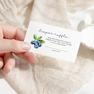 Berry Sweet Diaper Raffle Dusche Blueberries Begleitkarte
