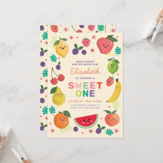 Berry Sweet Ein Geburtstag laden Rainbow Niedlich  Einladung