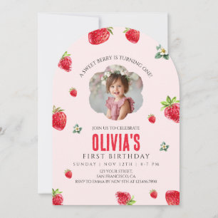 Berry Sweet Einladung zum ersten Geburtstag