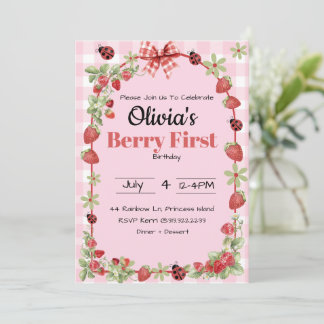 Berry Sweet Einladung zum ersten Geburtstag