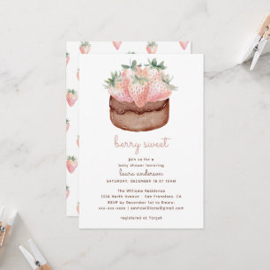 Berry Sweet Erdbeer-Cupcake-Baby-Shower Einladung