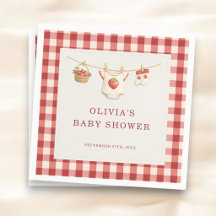 Berry Sweet Erdbeer-Gingham-Baby-Shower-Party