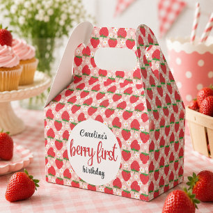 Berry Sweet Erdbeere 1. Geburtstagsfeier Geschenkschachtel