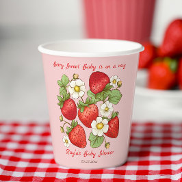 Berry Sweet Erdbeere Babydusche Pappbecher